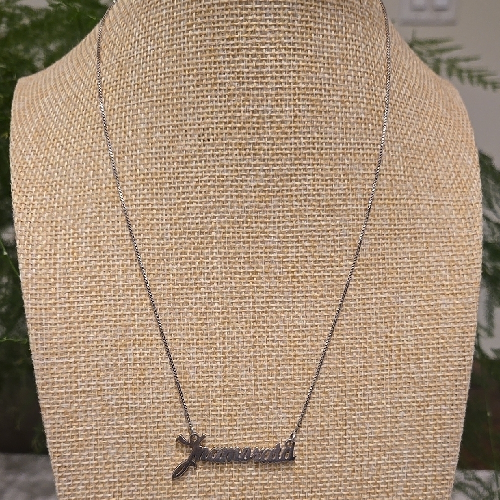 Silver Bar Pendant Necklace with Cross Accent
